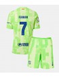 Barcelona Ferran Torres #7 Alternativní dres pro děti 2024-25 Krátký Rukáv (+ trenýrky)